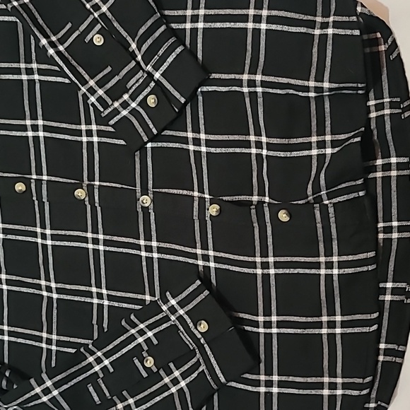 Jachs Girlfriend New York Women's' Flannel Shirt. Medium, Black, Side Pockets - Picture 5 of 11